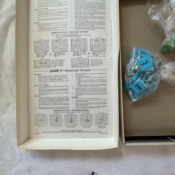 Scrabble for Juniors Selcher and Righter Vintage 1982 Board Game - Picture 6 of 16